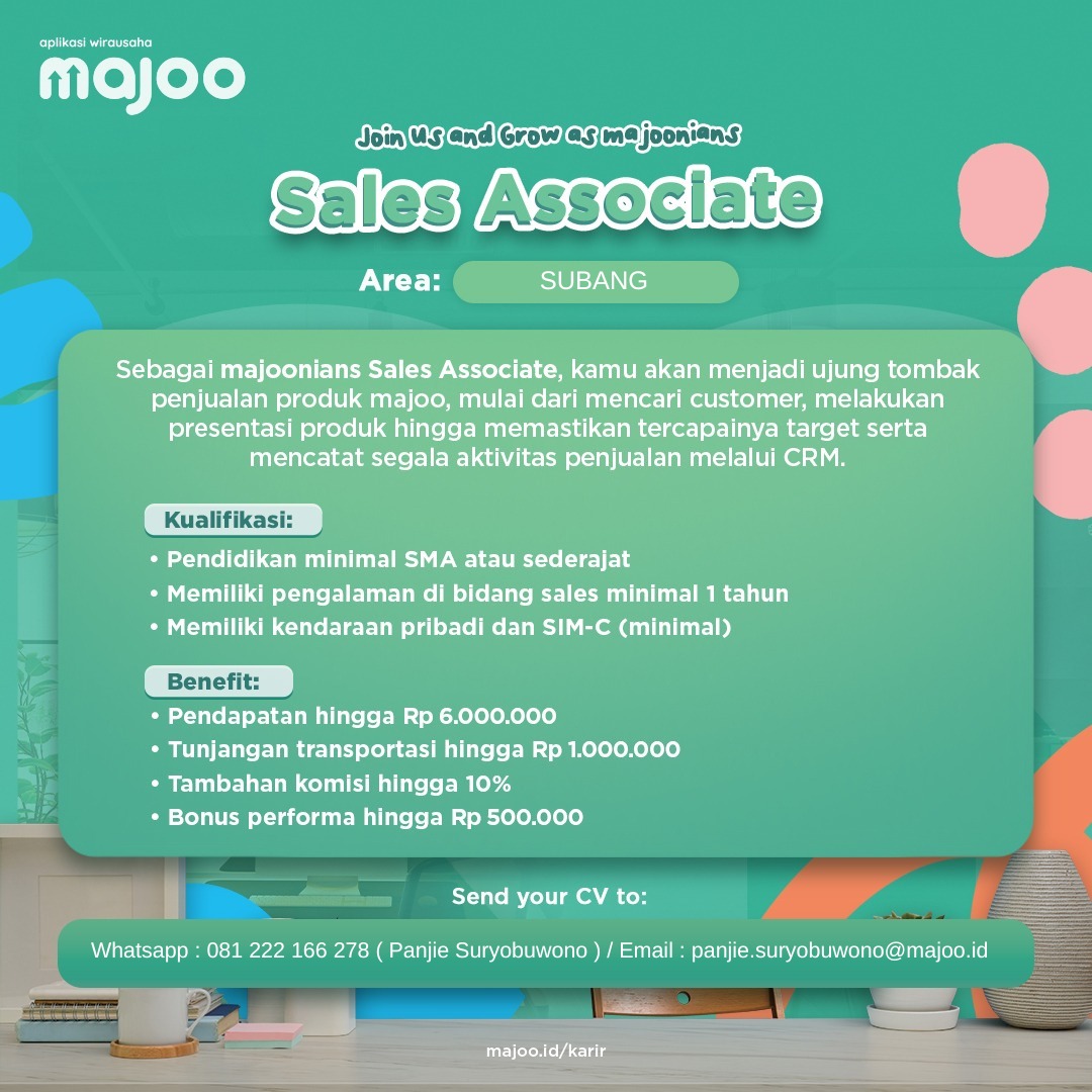 Lowongan Kerja PT Majoo Teknologi Indonesia Subang
